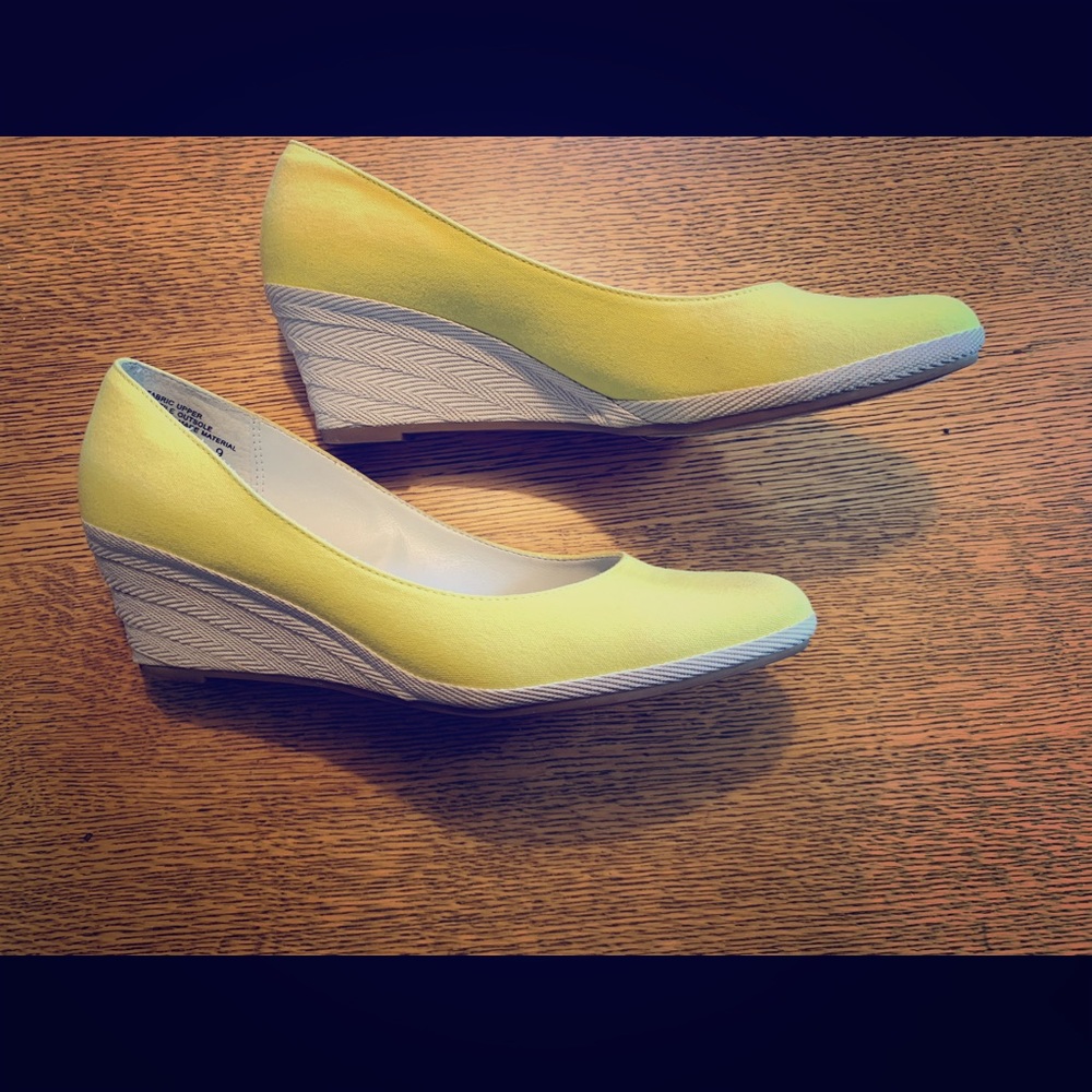 Yellow Espadrille Wedge
